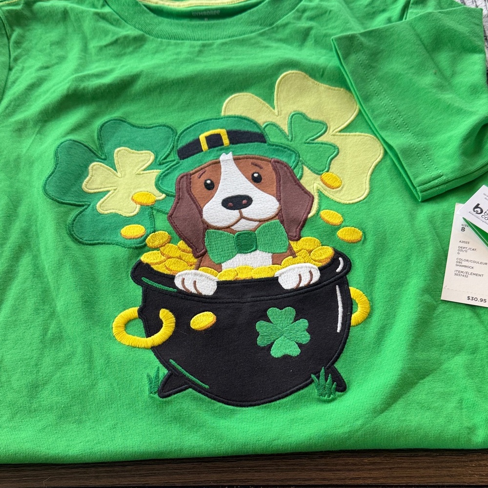 Gymboree Green and Yellow Cotton T-Shirt